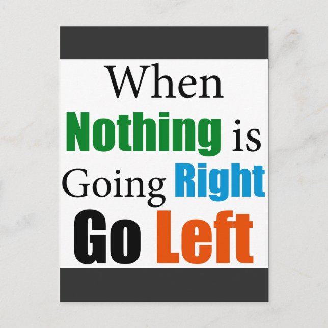 Postal Cuando nada va bien (Anverso)