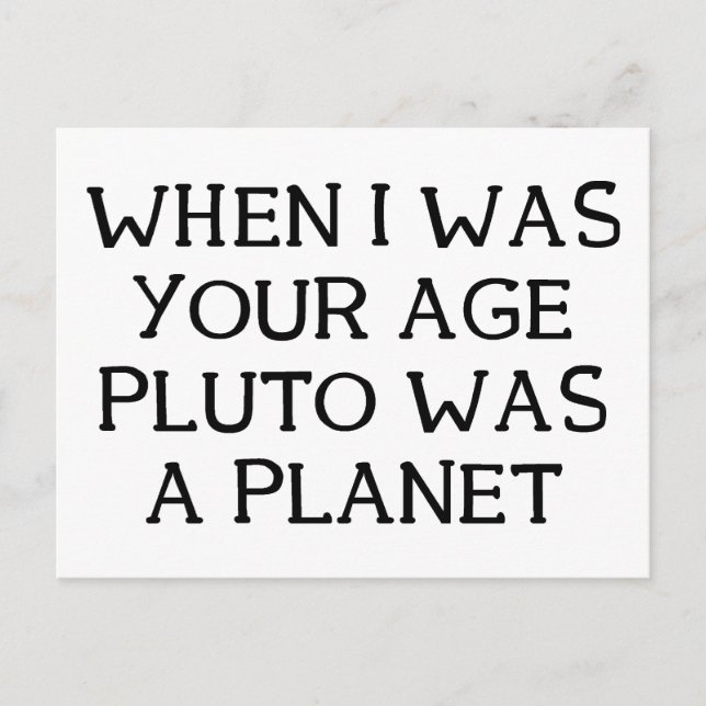 Postal Cuándo Plutón (Anverso)