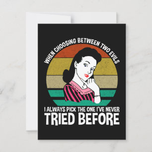 Postal Cuando se elige entre dos pruebas