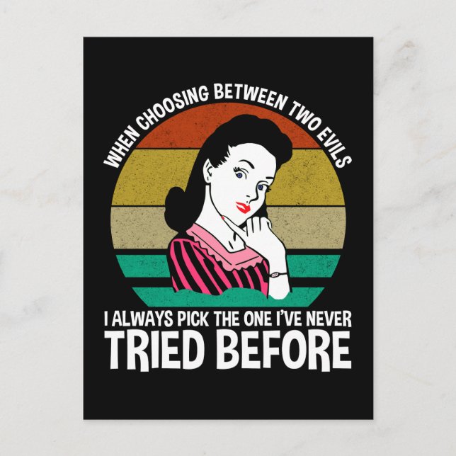 Postal Cuando se elige entre dos pruebas (Anverso)