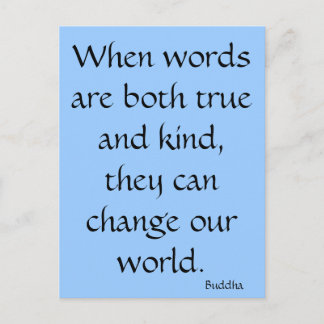 Postal Cuando son las palabras verdad y clase…