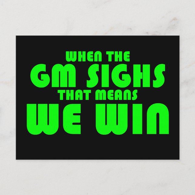 Postal Cuando suspira el GM (Anverso)