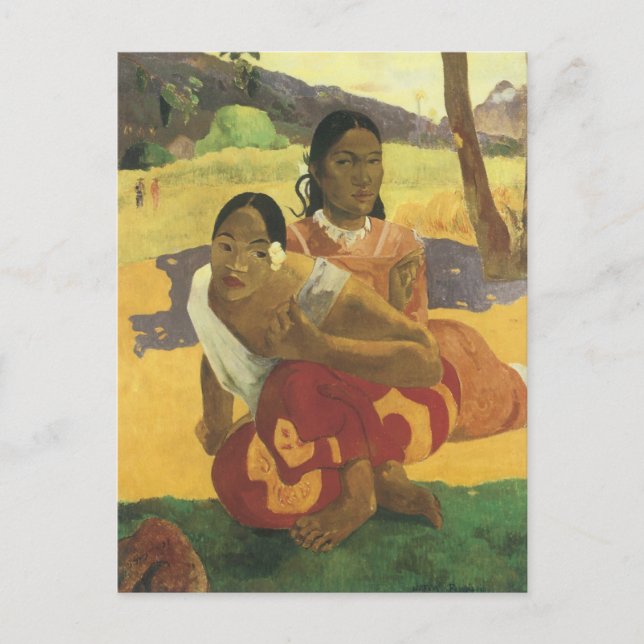 Postal ¿Cuándo te vas a casar?, de Paul Gauguin, arte vin (Anverso)