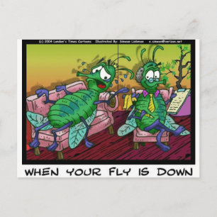 Postal Cuando tu vuelo está caído en regalos y tanteos de