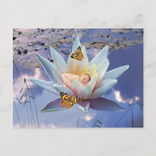 Postal Cuando un bebé se va a dormir