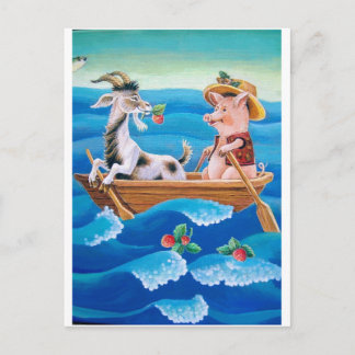 Postal "¿Cuántas fresas crecen en el mar?"