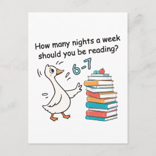 Postal Cuántas Noches a la Semana Deberías Leer 6-7