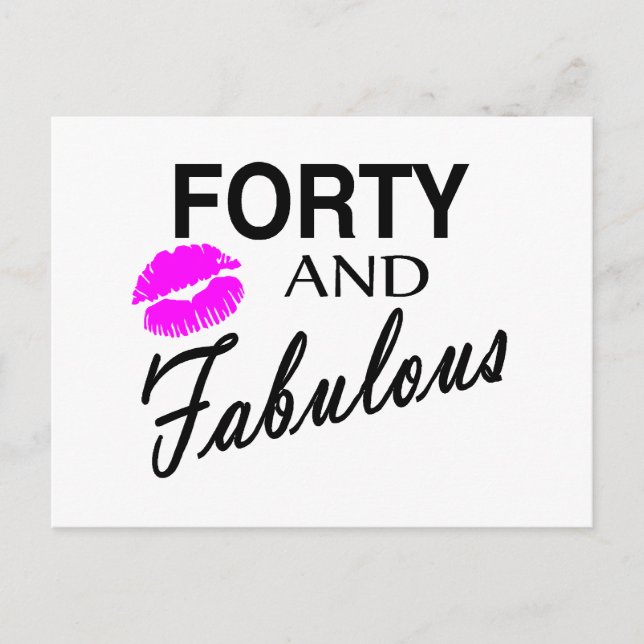 Postal Cuarenta Y Fabuloso (Anverso)