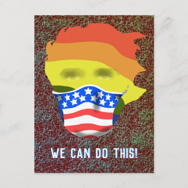 Postal CUARENTENA FACE MASK COVID 19 por Slipperywindow (Anverso)