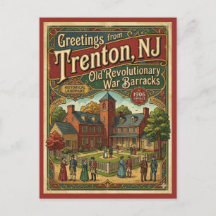 Postal Cuartel de la Guerra Revolucionaria de Trenton NJ 