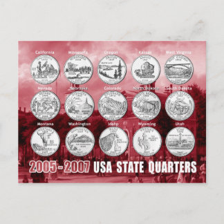 Postal Cuarteles Estatales de los Estados Unidos (Monedas