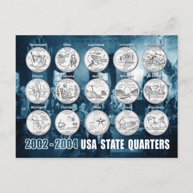 Postal Cuarteles Estatales de los Estados Unidos (Monedas (Anverso)