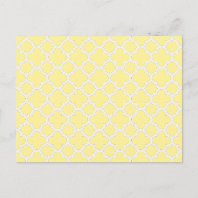 Postal Cuarteto clásico de lattice en amarillo canario (Anverso)
