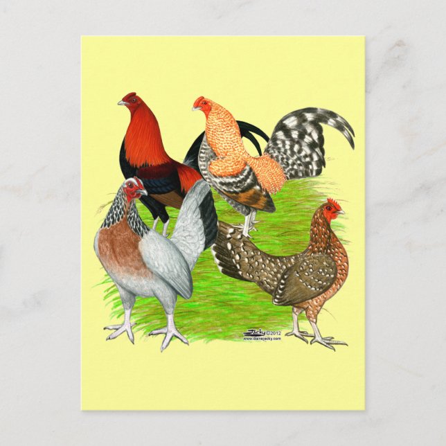 Postal Cuarteto de juego en inglés antiguo (Anverso)