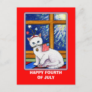 Postal Cuarto gato de julio