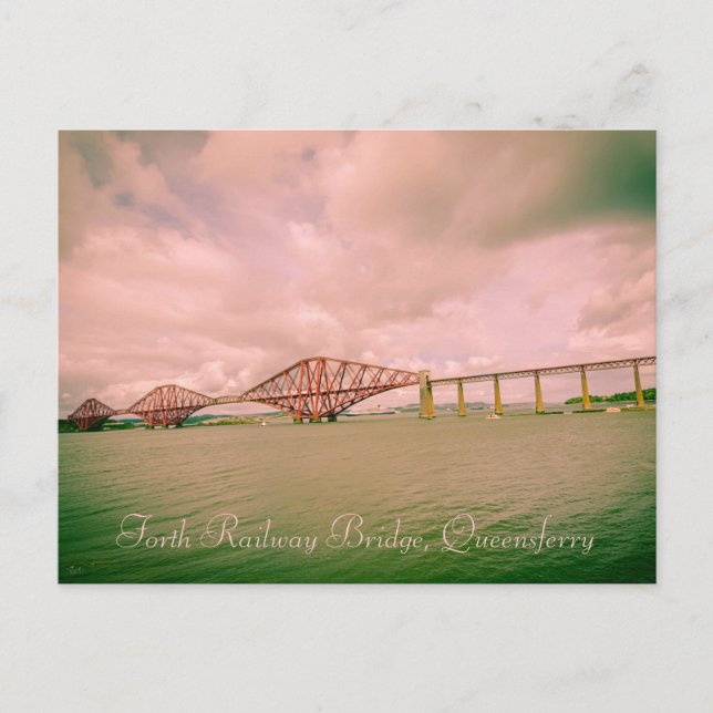 Postal Cuarto puente ferroviario cerca de Edimburgo, post (Anverso)