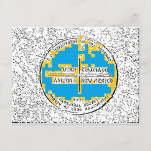 Postal Cuatro esquinas Cuatro estados
