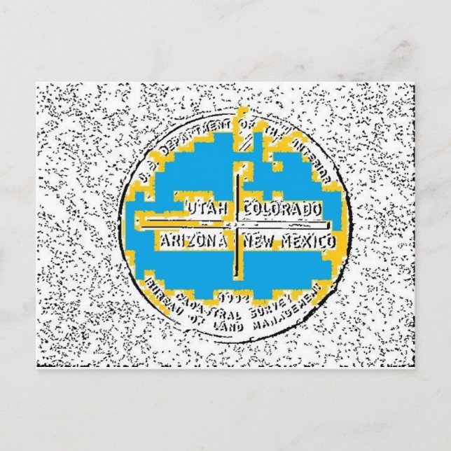 Postal Cuatro esquinas Cuatro estados (Anverso)