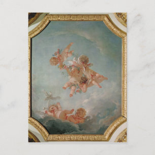 Postal Cuatro estaciones en la Salle del Conseil - Primav