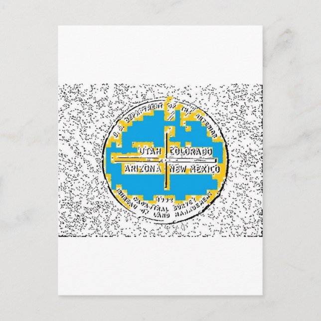 Postal Cuatro estados (Anverso)