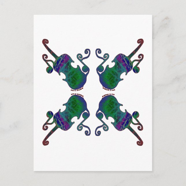 POSTAL CUATRO FANCY FIDDLES (Anverso)