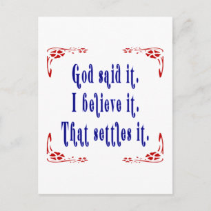 Postal Cuatro Flores Rojas Dios lo Dijo!