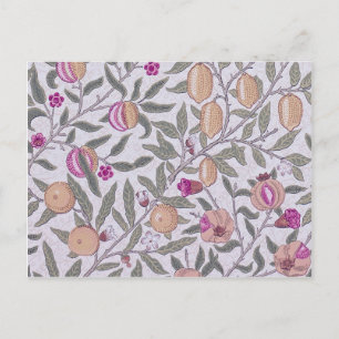 Postal Cuatro frutas, William Morris