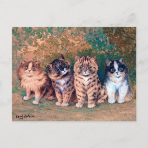 Postal Cuatro gatitos, Louis Wain