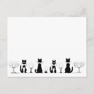 Postal Cuatro gatos negros, Louis Wain