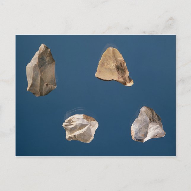 Postal Cuatro herramientas, 35000-10000 a. C. (Anverso)
