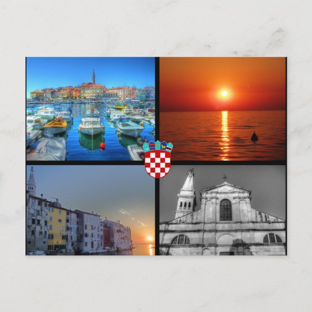 Postal Cuatro imágenes de Rovinj (Anverso)
