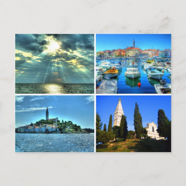 Postal Cuatro imágenes de Rovinj (Anverso)