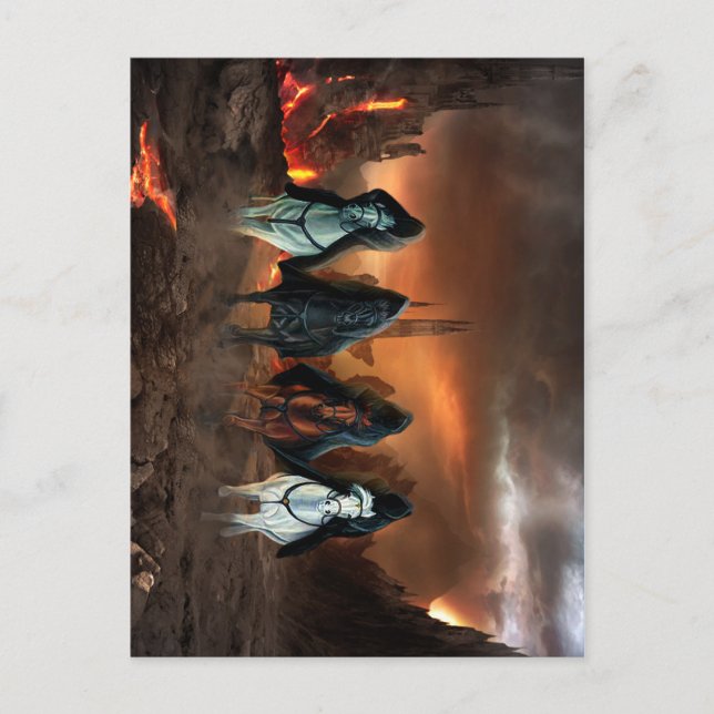 Postal Cuatro Jinetes Del Apocalipsis (Anverso)