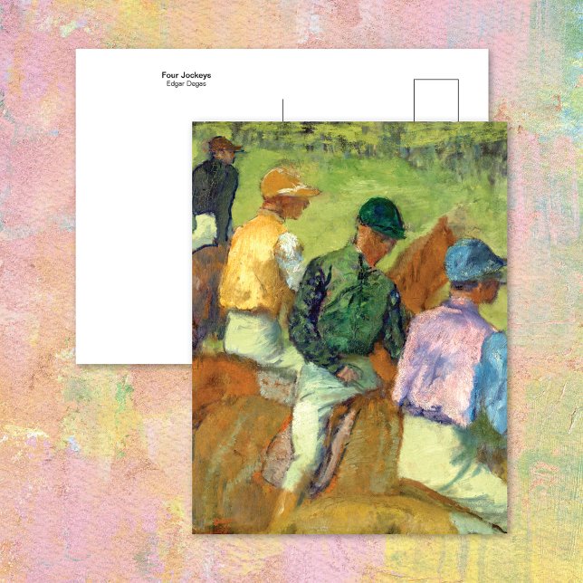 Postal Cuatro jinetes Edgar Degas (Subido por el creador)