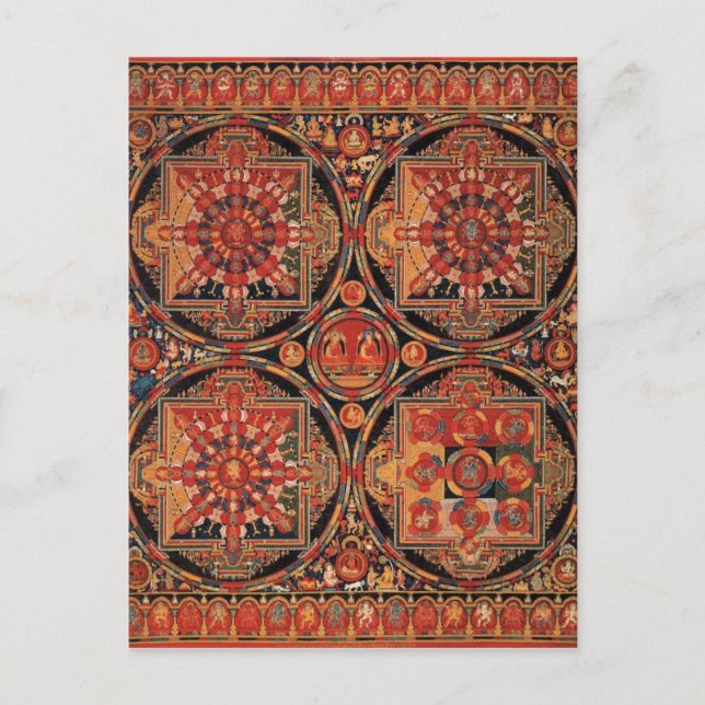 Postal Cuatro Mandalas (Anverso)
