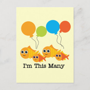 Postal Cuatro peces, soy estas muchas camisetas y regalos