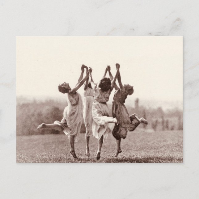 Postal Cuatro Testigos Bailando Por Monte Verita (Anverso)