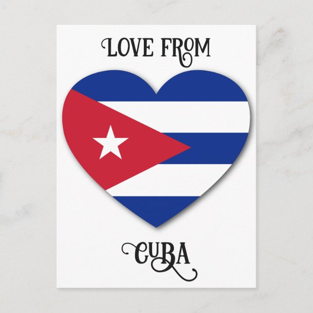 Postal Cuba Amor Personalizado Texto (Anverso)
