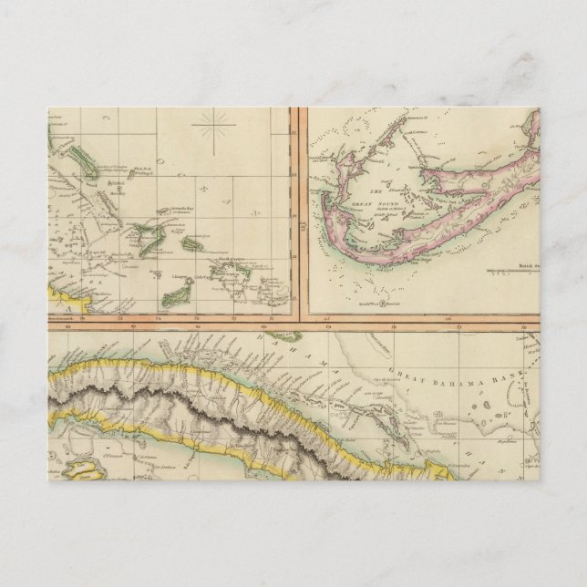 Postal Cuba, Bahama I, Bermudas (Anverso)