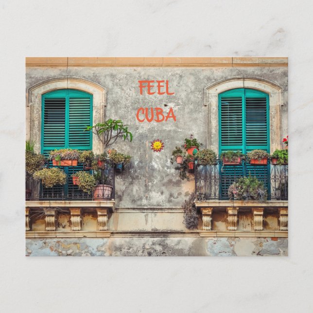 Postal Cuba Balcony (Anverso)