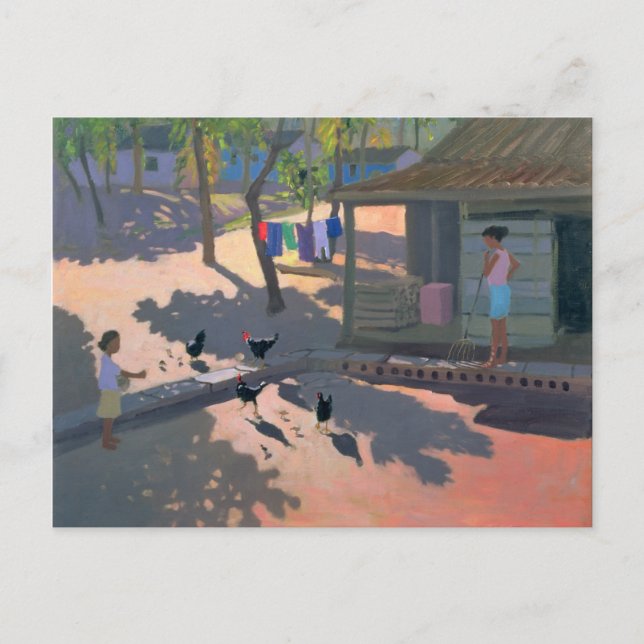 Postal Cuba de gallinas y pollos 1997 (Anverso)