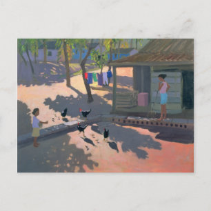Postal Cuba de gallinas y pollos 1997
