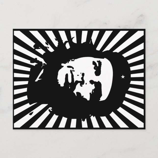 Postal Cuba Guerilla icónica de turismo de cosecha añada (Anverso)