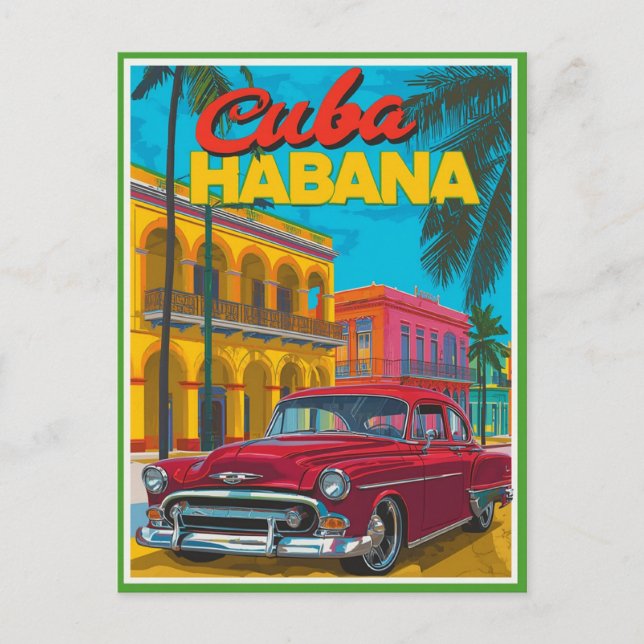 Postal Cuba Havana Classic Car (Anverso)