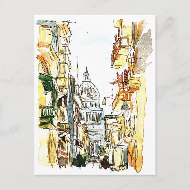 Postal Cuba La Habana con capital (Anverso)