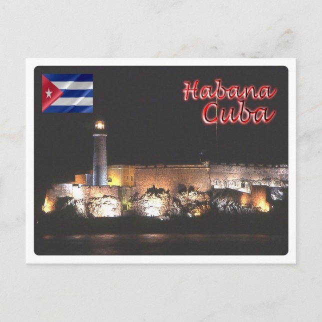 Postal Cuba - La Habana - Faro - De Noche - (Anverso)