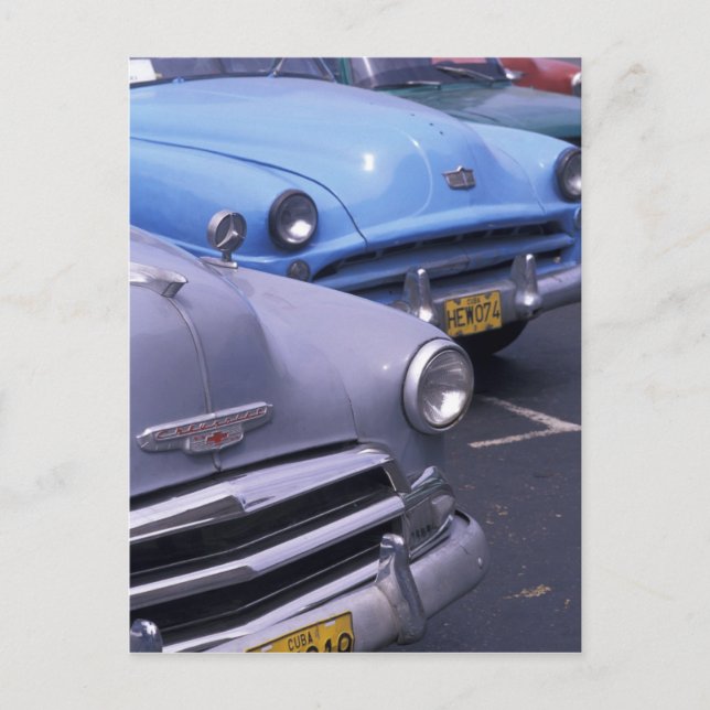 Postal Cuba, La Habana. Los autos clásicos de los años 50 (Anverso)