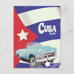 Postal Cuba por aire