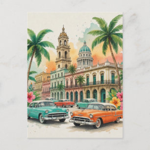 Postal Cuba Vintage Viajes - Saludos Desde La Habana