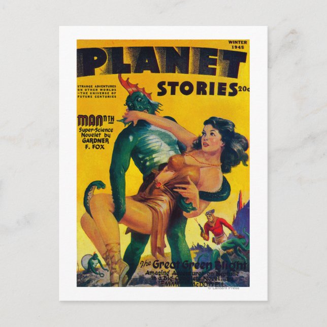 Postal Cubierta 4 de la revista Planet Stories (Anverso)